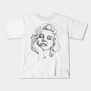 Marilyn Monroe, line art Kids T-Shirt